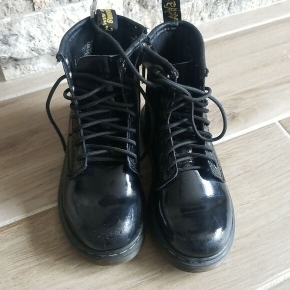 Dr. Marten Kids Patent Leather Boots Sz 10 - Picture 2 of 8